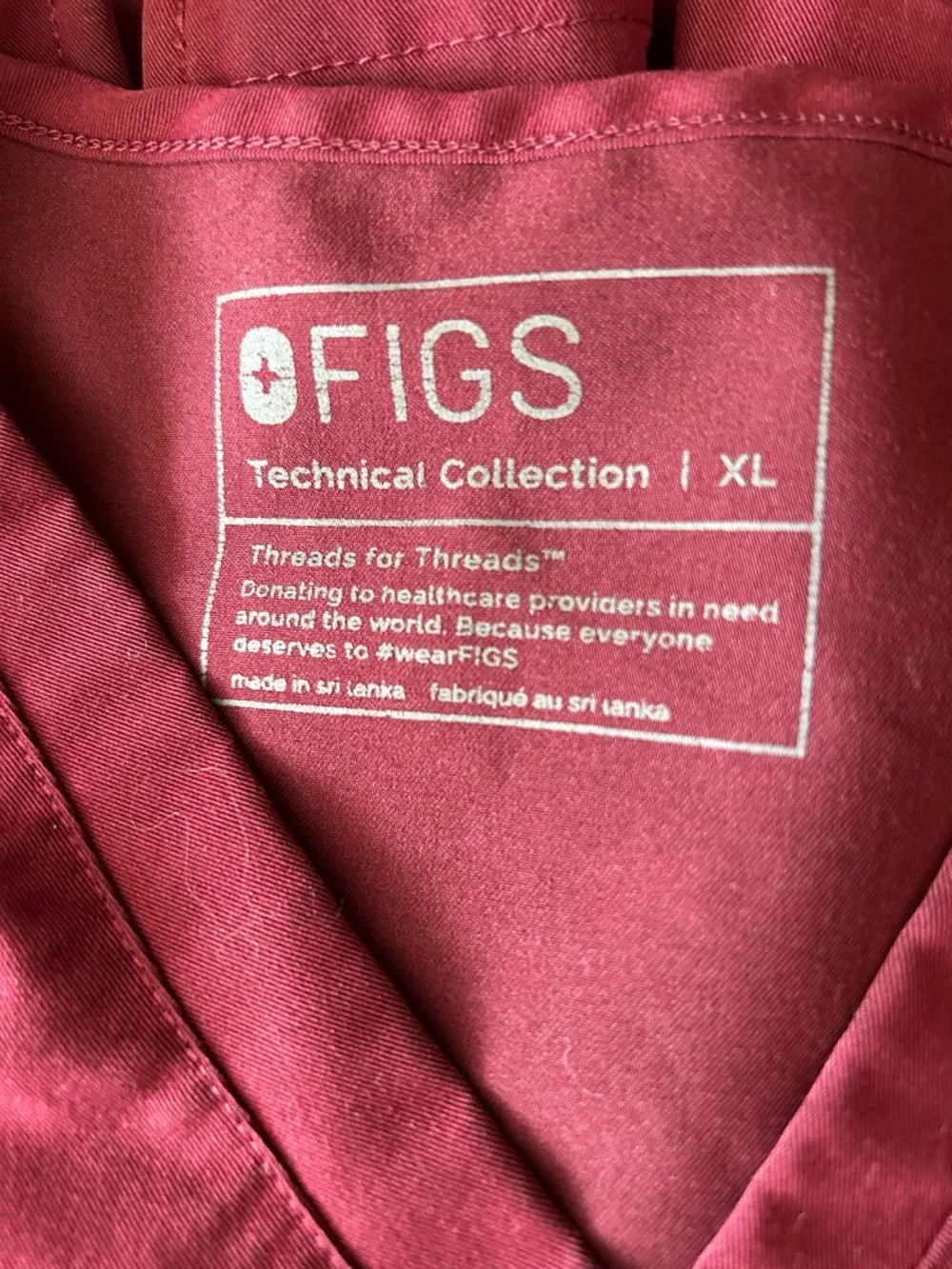 Figs Maroon Women's Jogger Scrub Pants - Picture 5 of 5